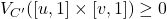 V_{C'}([u,1] \times [v,1]) \geq 0
