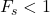 F_s < 1