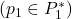 ( p_1 \in P_1^* )