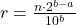 r = \frac{n \cdot 2^{b-a}}{10^b}