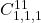 C_{1,1,1}^{11}