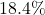 18.4\%