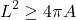 \[L^2 \ge 4\pi A\]