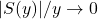 |S(y)| / y \rightarrow 0
