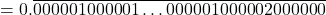 \[= 0.\overline{000001000001\ldots000001000002000000}\]