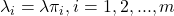 \lambda_i = \lambda \pi_i, i = 1,2,...,m