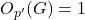 O_{p'}(G) = 1