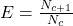 E = \frac{N_{c+1}}{N_c}