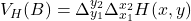 V_H(B)=\Delta_{y_1}^{y_2}\Delta_{x_1}^{x_2}H(x,y)