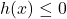 h(x) \leq 0