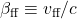 \beta_{\text{ff}} \equiv v_{\text{ff}} / c