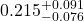 0.215^{+0.091}_{-0.076}