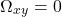 \begin{equation*}\Omega_{xy} = 0\end{equation*}