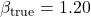 \beta_{\text{true}} = 1.20