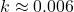 k \approx 0.006