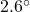 2.6^\circ