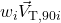 w_i \vec{V}_{\mathrm{T},90i}