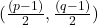 (\frac{(p-1)}{2},\frac{(q-1)}{2})