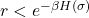 r< e^{- \beta H(\sigma )}