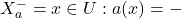 X_a^{-} = {x \in U: a(x) = -}