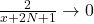\frac{2}{x+2N+1} \to 0