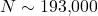 N \sim 193{,}000