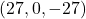 (27, 0, -27)