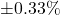 \pm 0.33\%