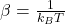 \beta=\frac{1}{k_{B}T}