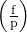 \left(\frac{\mathrm{f}}{\mathrm{p}}\right)