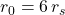 r_0 = 6\, r_s