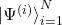 {|\Psi^{(i)}\rangle}_{i=1}^N