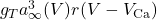 g_T a_{\infty}^3(V) r(V - V_{\text{Ca}})
