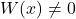 W(x) \neq 0