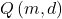 Q\left(m,d\right)