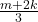 Rendered by QuickLaTeX.com \frac{m\mathrm{+}2k}{3}
