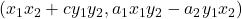 (x_1x_2+cy_1y_2,a_1x_1y_2-a_2y_1x_2)