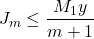 \[J_m \leq \frac{M_1 y}{m+1}\]