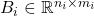 B_i \in \mathbb{R}^{n_i\times m_i}