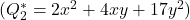 (Q_2^* = 2x^2+4xy+17y^2)