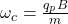 \omega_c = \frac{q_p B}{m}