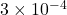3 \times 10^{-4}