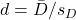 d = \bar{D}/s_D