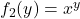 f_2(y) = x^y