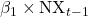 \beta_1 \times \text{NX}_{t-1}