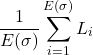 \[\frac{1}{{E(\sigma)}} \sum_{i=1}^{E(\sigma)} L_i\]