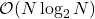 \mathcal{O}(N \log_2 N)