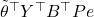 \tilde\theta^{\top} Y^{\top}B^{\top}Pe