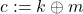 c := k \oplus m