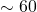 \sim60%